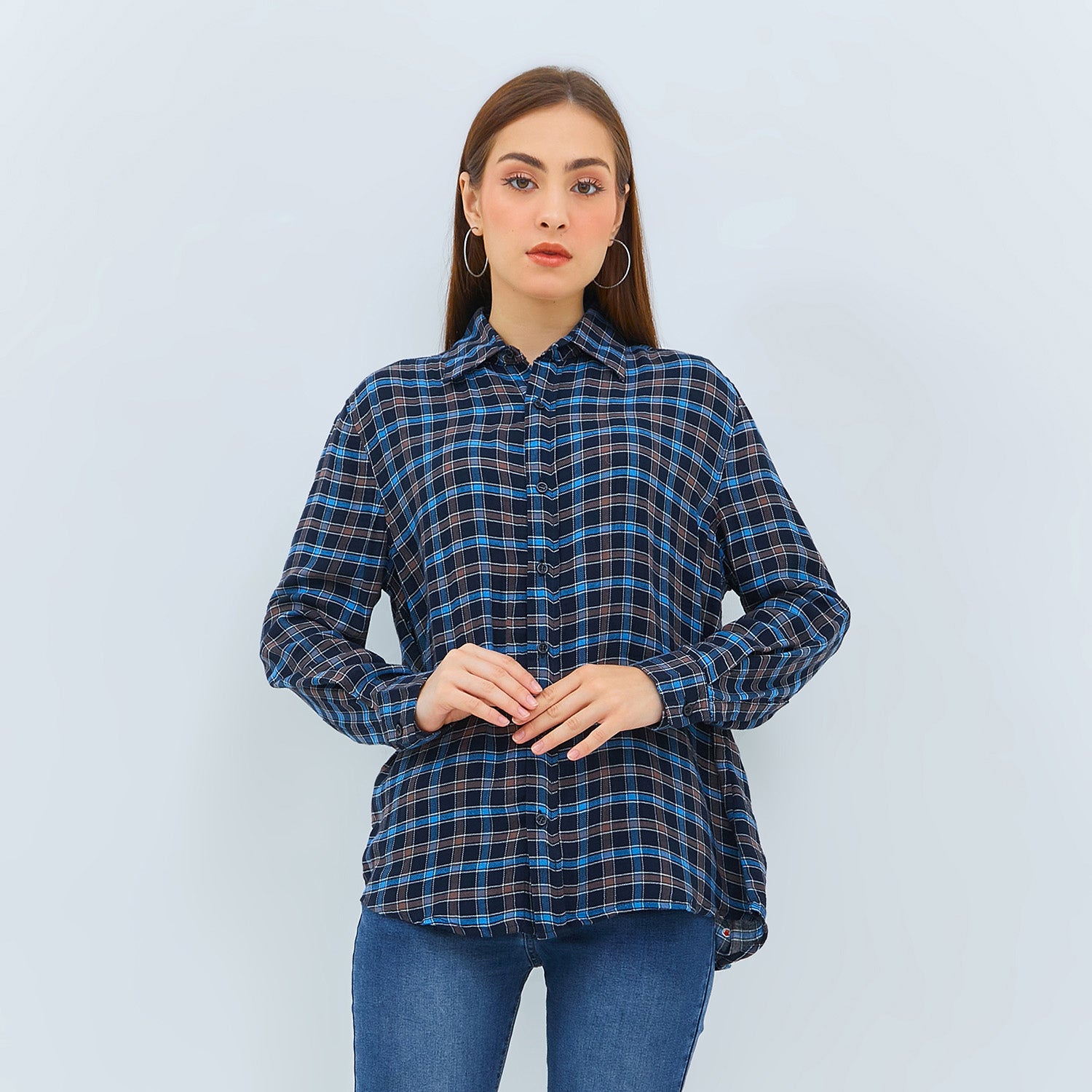 Millenia - Flanel Shirt - Kemeja Wanita Motif Kotak [MYBLS 30]