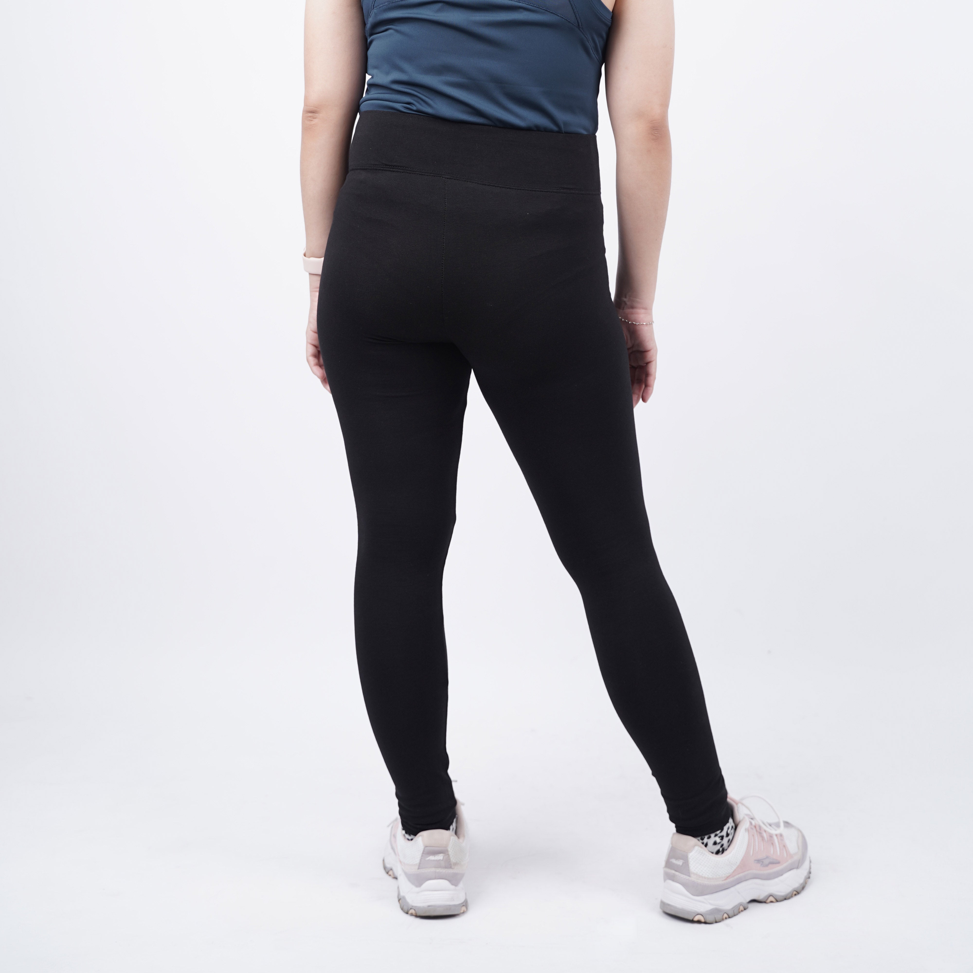 Legging Basic Wanita Warna Black Full length [CG-HML 06]