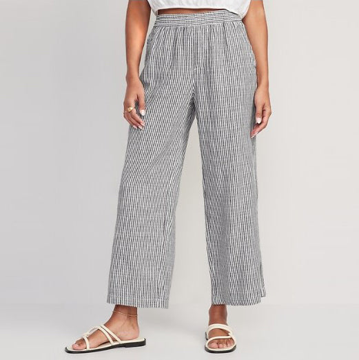 Celana Wanita - High Waisted Linen Blend Wide Leg [MO-OWP 02]