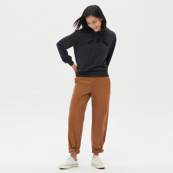 Celana Wanita - High Rise Barrel Khaki Pants [MO-GPWL 02]