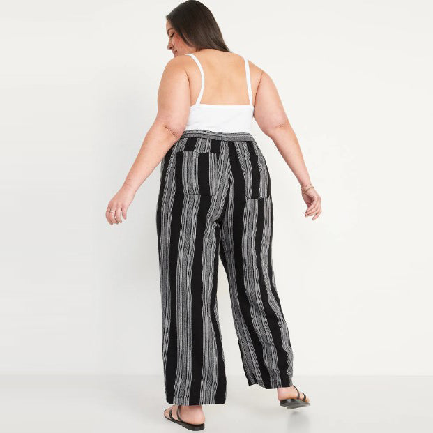 Celana Wanita - High Waisted Linen Blend Wide Leg [MO-OWP 02]