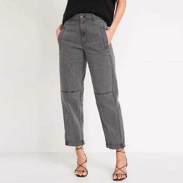 Celana Wanita - High Waist Slouchy Balloon Workwear Pants [MO-OWP 03]