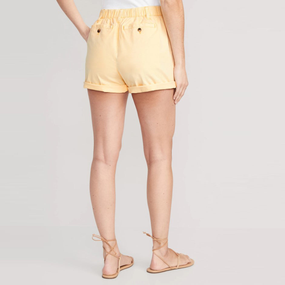 Celana Pendek Wanita - High-Waisted  Pull-On Chino [MO-ONS 03]