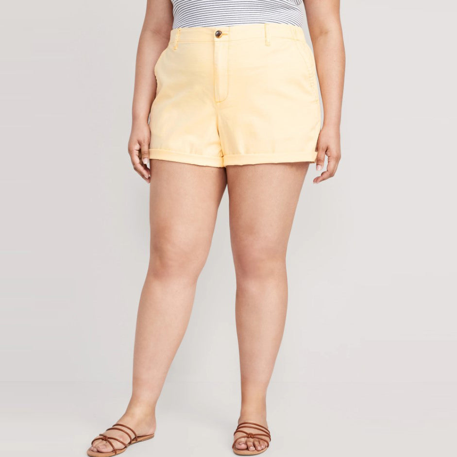 Celana Pendek Wanita - High-Waisted  Pull-On Chino [MO-ONS 03]