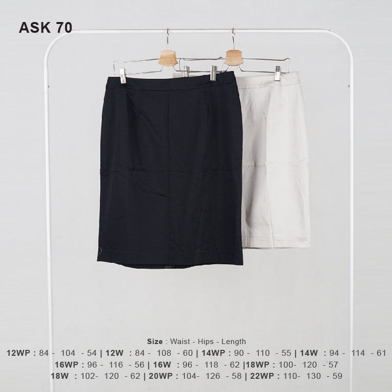 Rok Wanita - Women Big SIze Black and Cream Skirt (ASK 70)