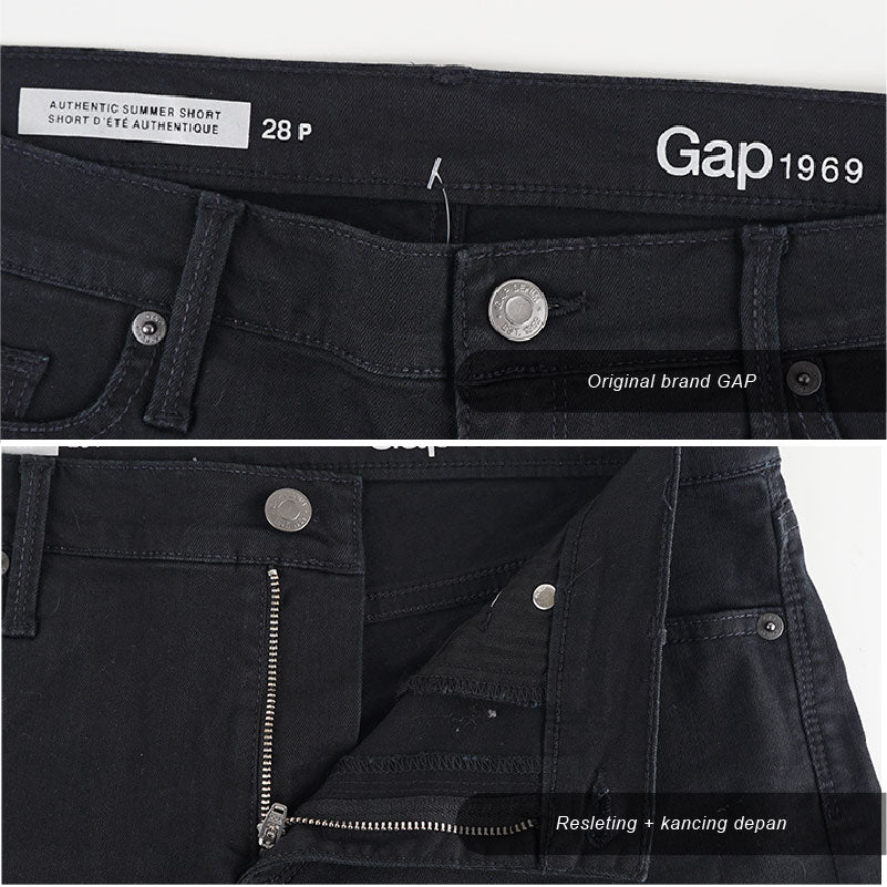 Celana Pendek Wanita - Black Short Jeans Pants (MGS 01)