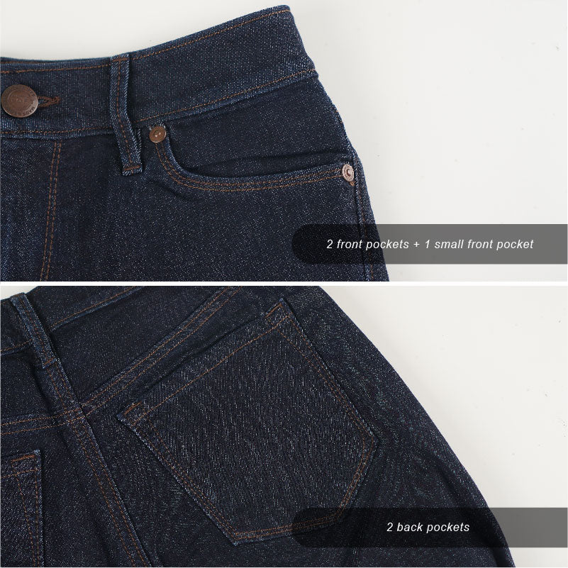 Celana Jeans Wanita - Curvy Straight Denim Jeans (LDW 43)