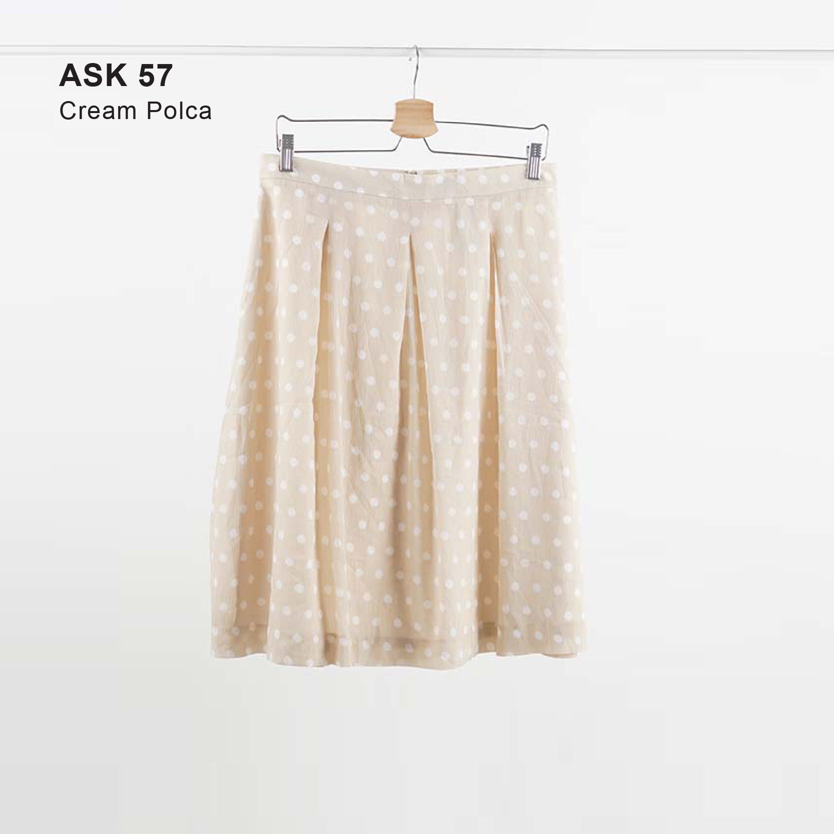 Rok Wanita -  Women Polcadot Cream Skirt [ASK 57]