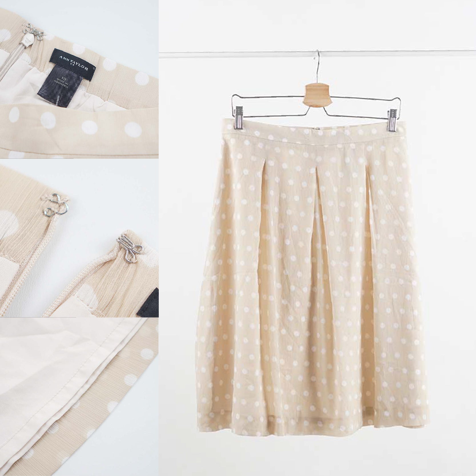 Rok Wanita -  Women Polcadot Cream Skirt [ASK 57]