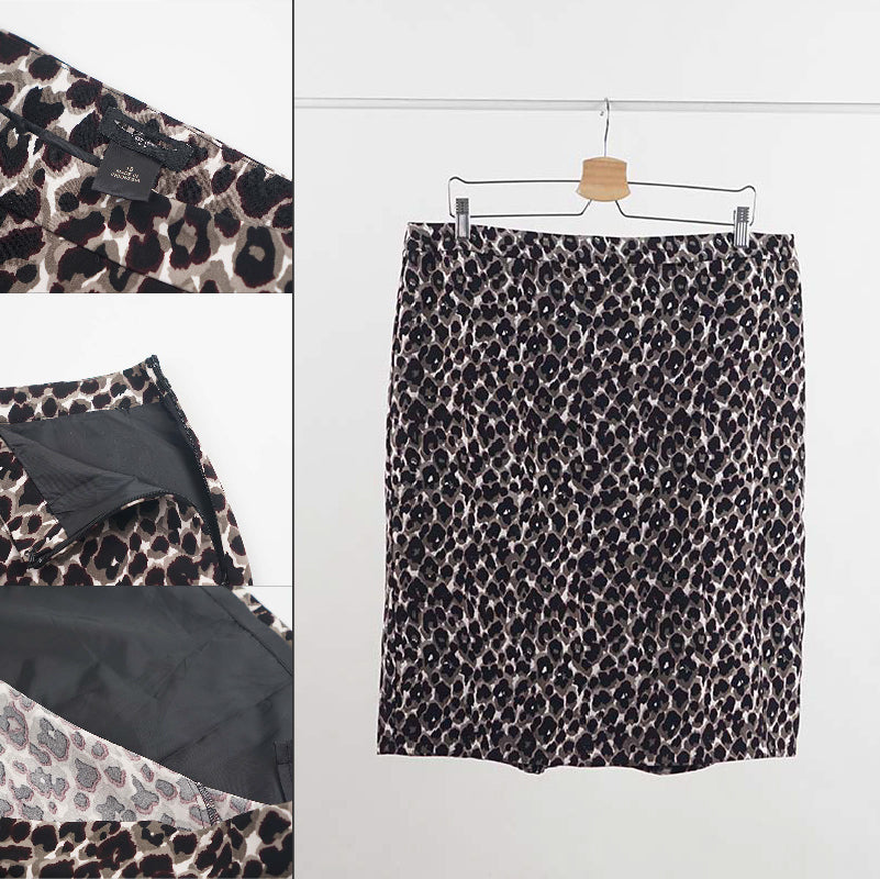 Rok Wanita - Women Skirt Grey Leopard [ASK 68]