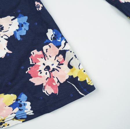Dress Anak Perempuan - Perlum Navy Floral Long Sleeve Dress [CG-OGD 05]