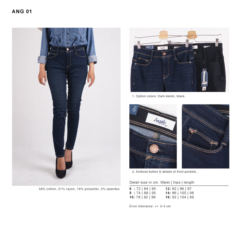 Celana Jeans Wanita - Curvy Fit Skinny Jeans (ANG 01)