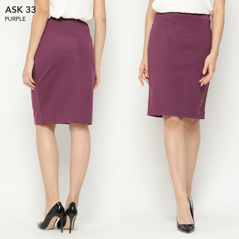 Rok Wanita -Purple Rayon Skirt [ASK 33]