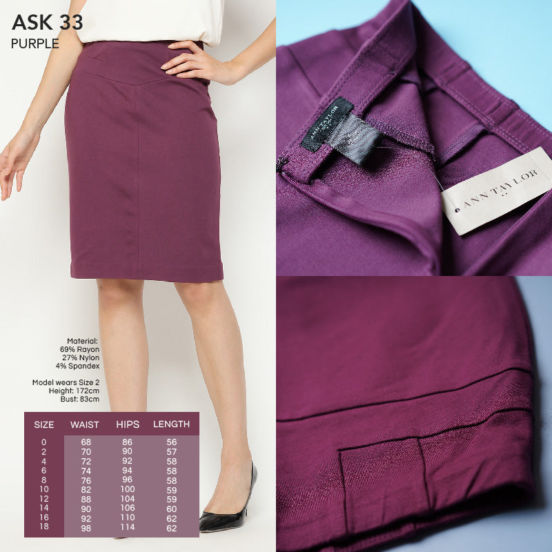 Rok Wanita -Purple Rayon Skirt [ASK 33]