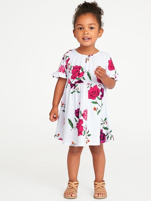 Dress Anak Perempuan - Printed Ruffle Luff Sleeve A-line Dress [CG-OGD 21]