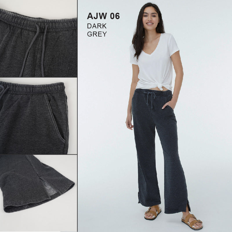 Jogger Wanita - Wide Washed Comfy Leg Pants (AJW 06)