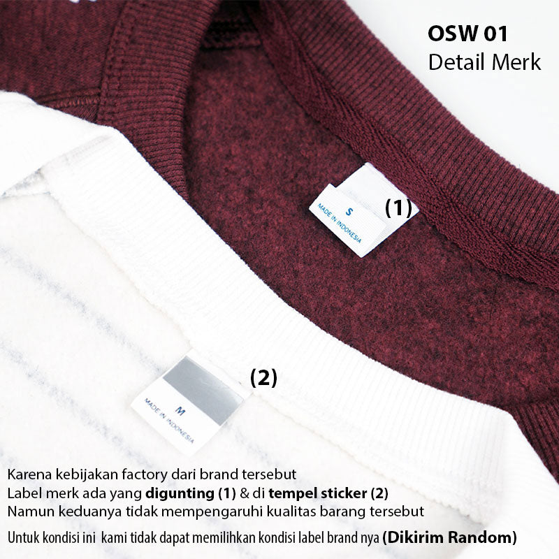 Sweatshirt Wanita Oversized- Crew Neck Boyfriend Sweatshirt [OSW 05]