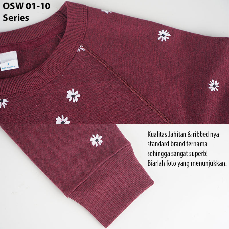 Sweatshirt Wanita Oversized- Crew Neck Boyfriend Sweatshirt [OSW 05]