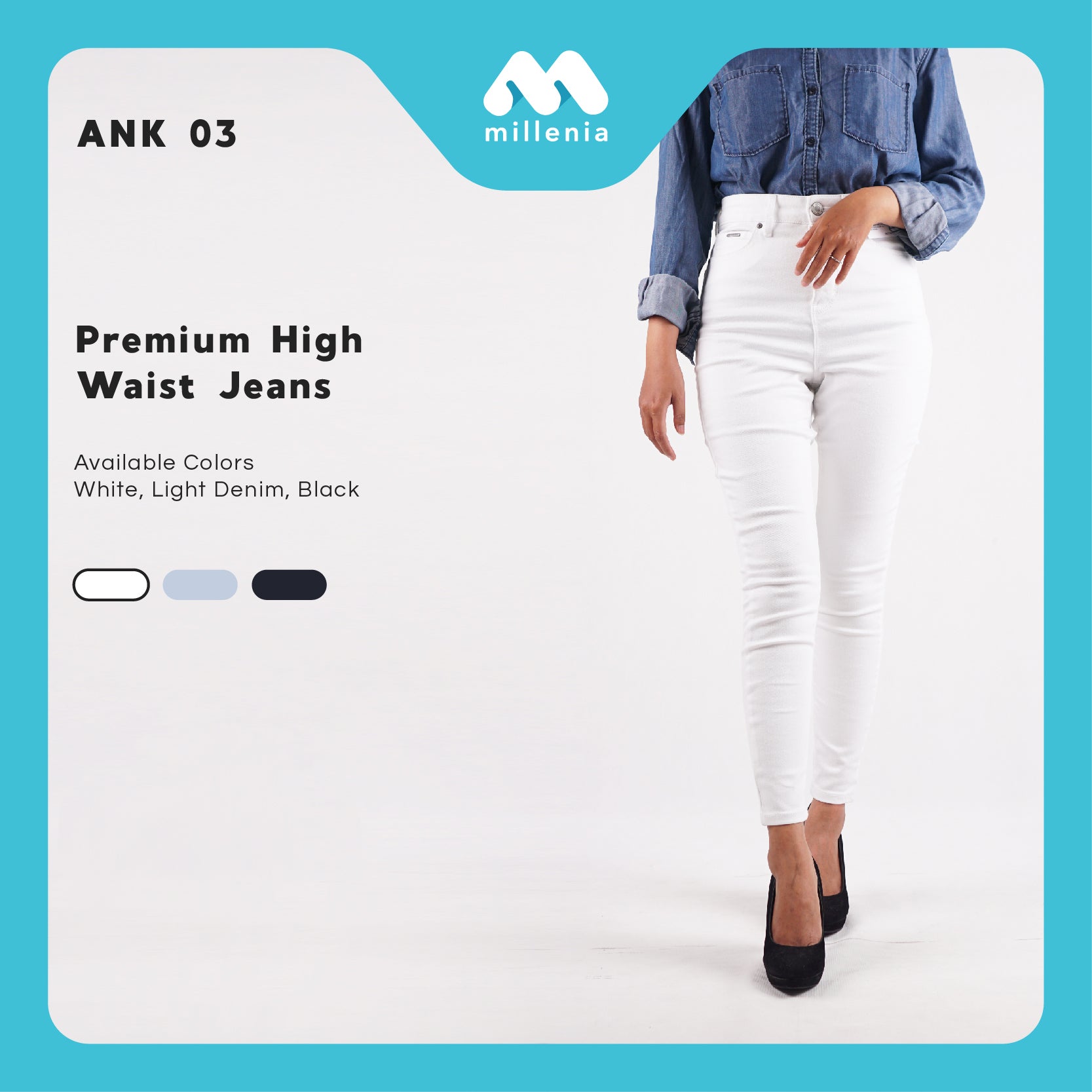 Celana Jeans Wanita Premium High Waist Denim (ANK 03)