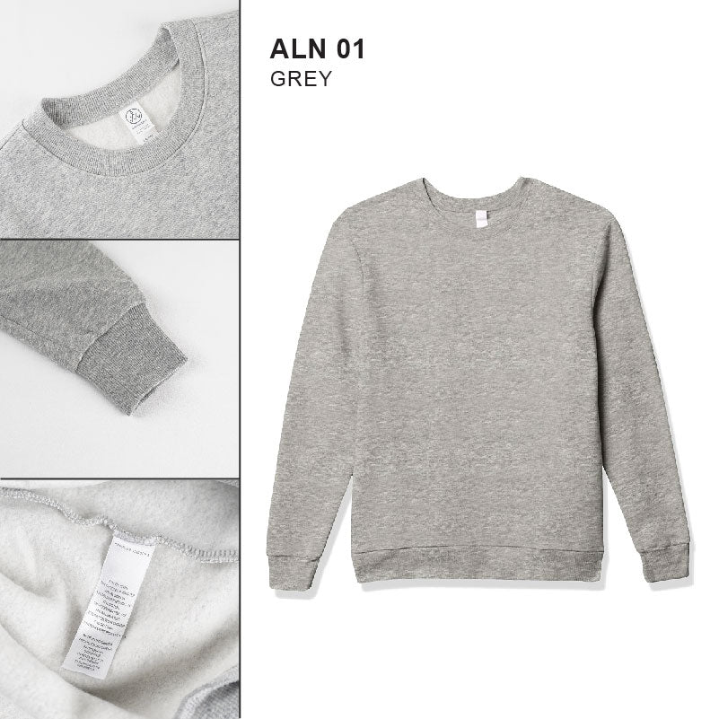 Sweatshirt Unisex -Eco Friendly Crewneck Plus Size (ALN 01)
