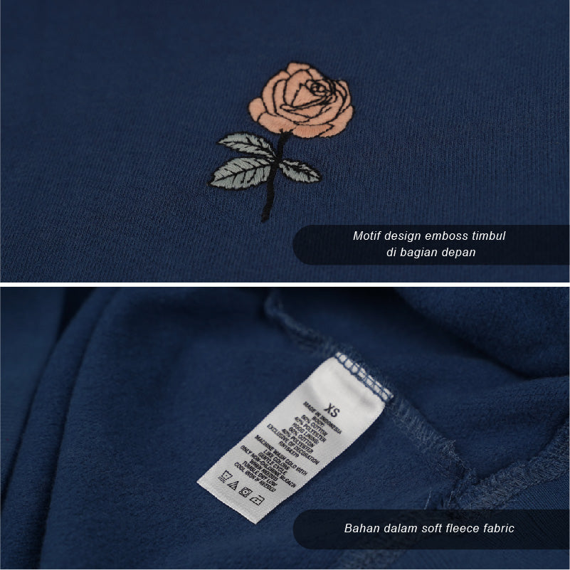 Hoodie Unisex Rose Pullover Hoodie (APH 09)