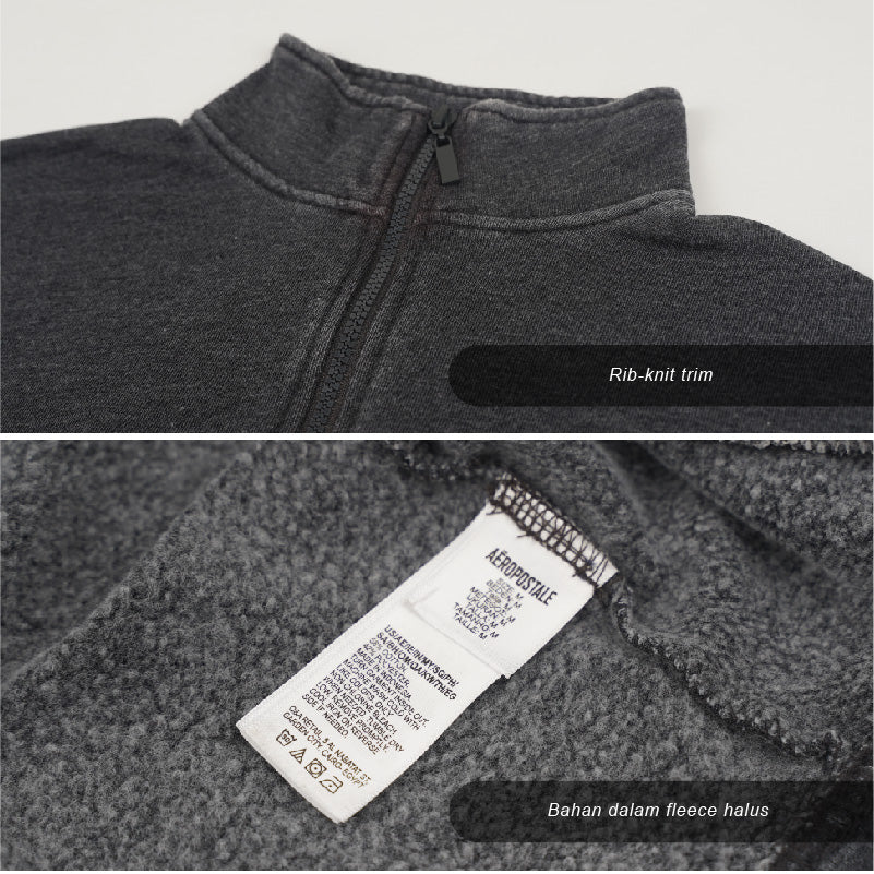 Sweatshirt Wanita - Copped Quarter Zip Washed (ASC 03)