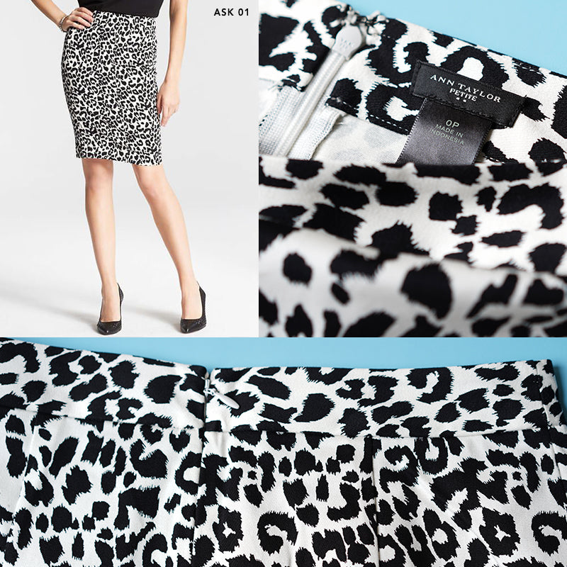 Rok Wanita - Woman Snow Leopard Pencil Skirt - [ASK 01]