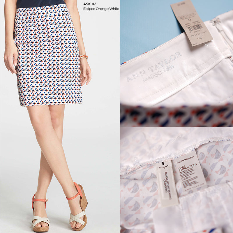 Rok Wanita- Madison Eclipse White Pencil Skirt [ASK 02]