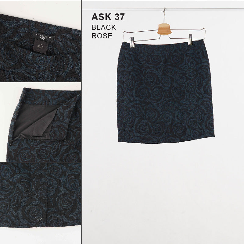 Rok Wanita - Black Rose Women Skirt (ASK 37)