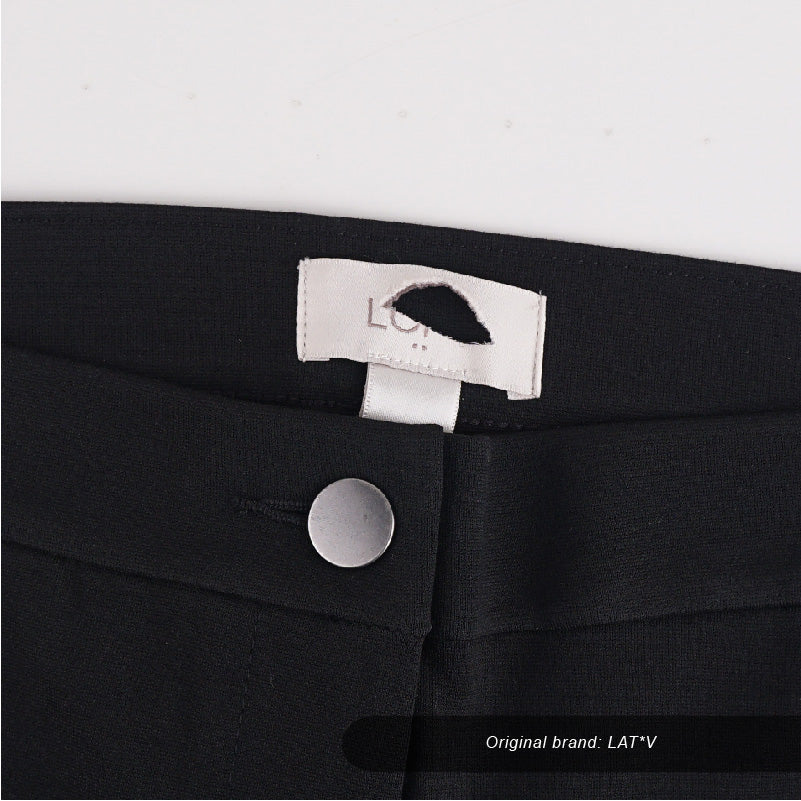 Celana Panjang Wanita - Black Zipper Side Pocket (ATP 02)