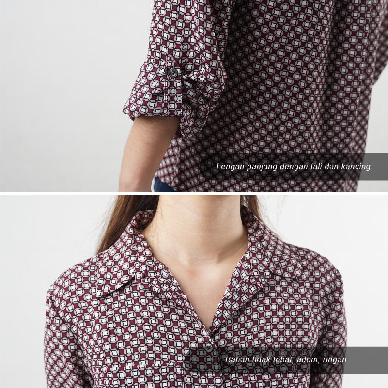 Kemeja wanita - Double pocket full button shirt (CG-ANT 45)