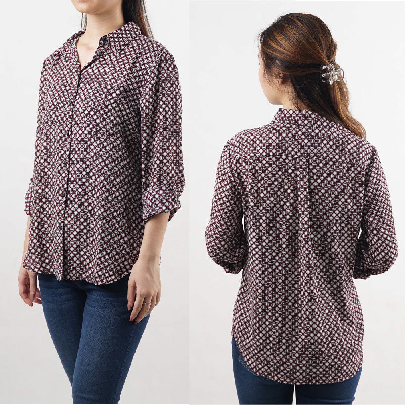 Kemeja wanita - Double pocket full button shirt (CG-ANT 45)