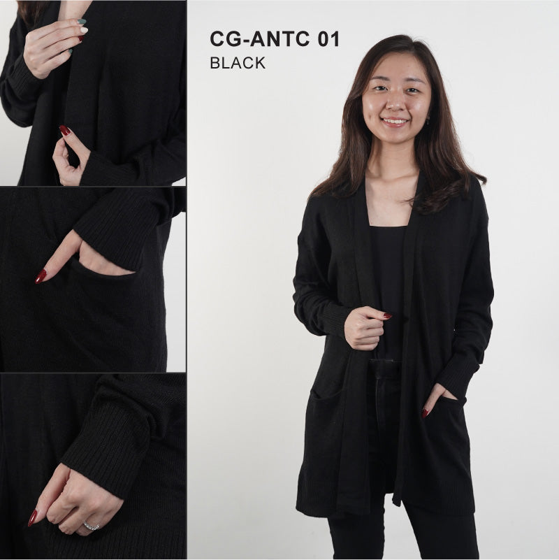 Cardigan Wanita Knit Motif Polos [CG-ANTC 01]