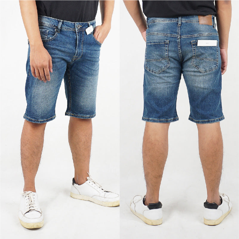 Celana Pendek Pria- Knee Length Strech Denim Short (CG-BON 01)