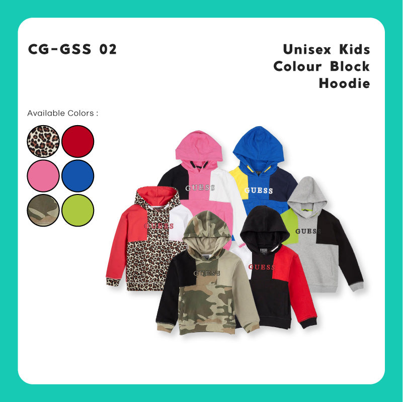 Hoodie Anak Unisex- Long Sleeve Kids 6 Colour Bloch (CG-GSS 02)