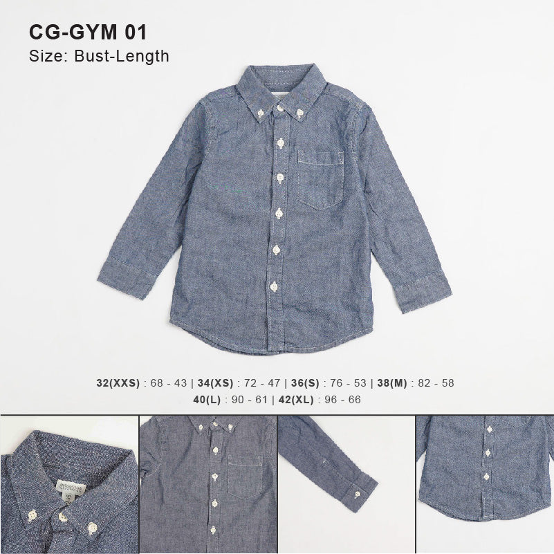 Kemeja Anak Laki-Laki - Denim Boys Long Sleeve Denim Shirt (CG-GYM 01)