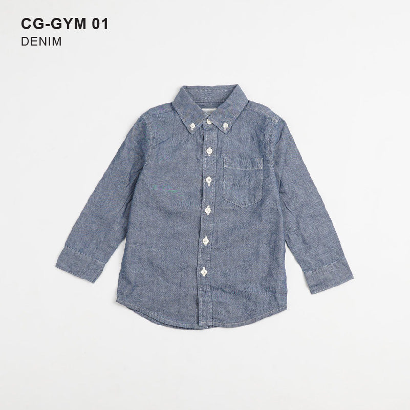 Kemeja Anak Laki-Laki - Denim Boys Long Sleeve Denim Shirt (CG-GYM 01)