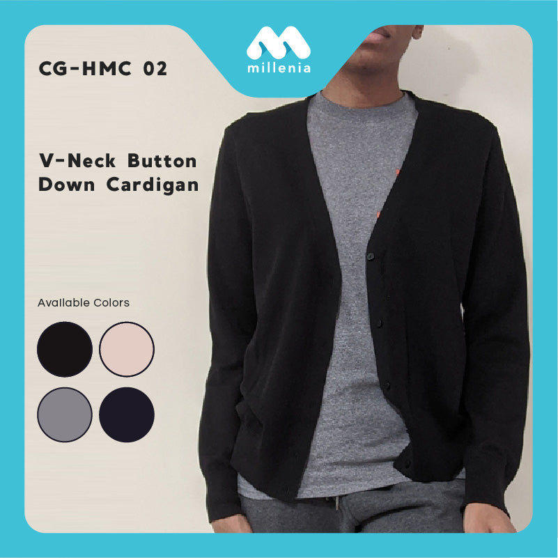 Cardigan Wanita - Vneck Button Lengan Panjang Knit Cardigan (CG-HMC 02)