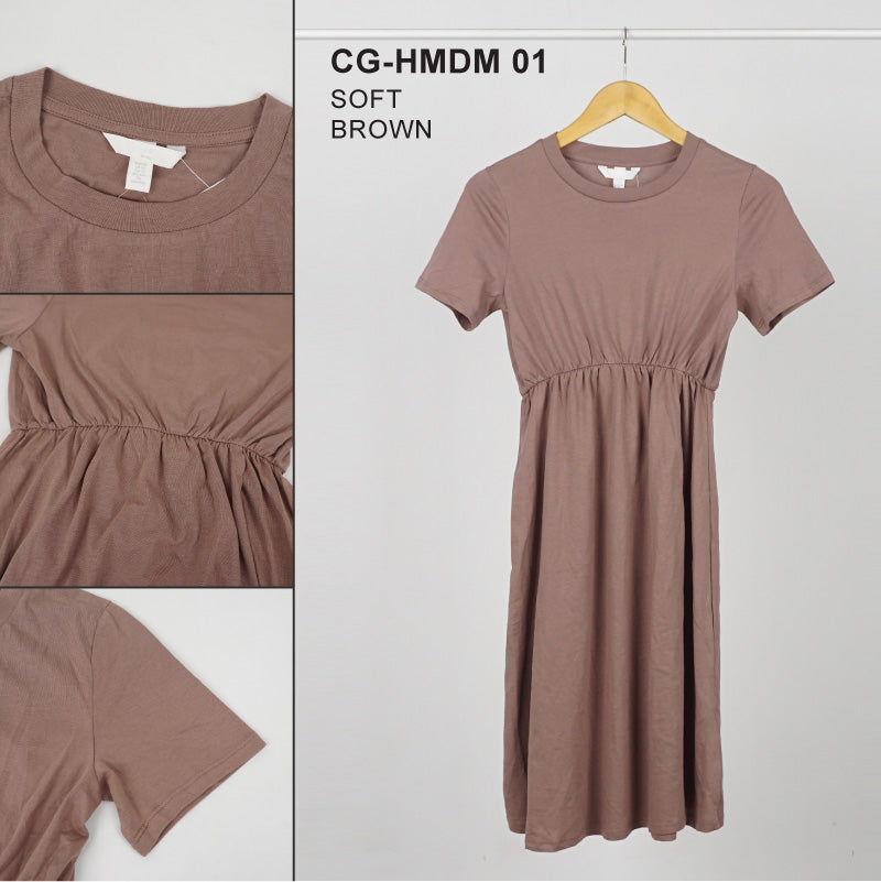 Dress Wanita Hamil Baju Ibu Hamil Seamed Waist (CG-HMDM 01)