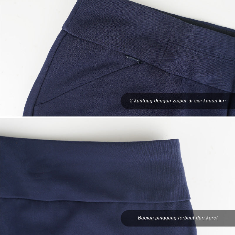 Celana Bahan Wanita - Straight Leg Pants Pullon (CG-INV 01)