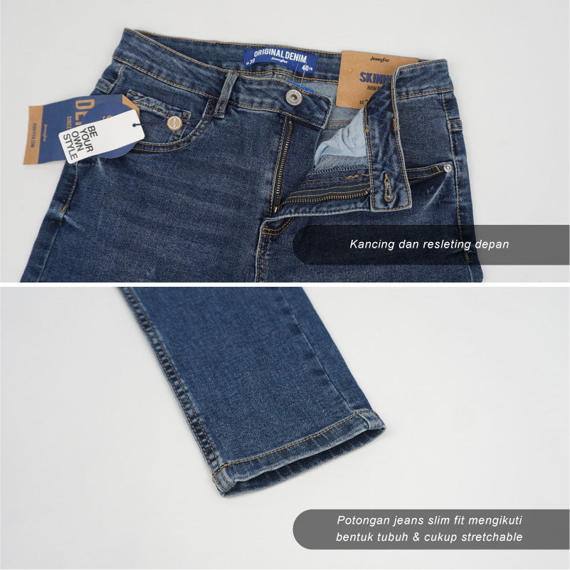 Celana Jeans Wanita Skinny High Rise Blue Denim Jeans (CG-JYN 02)