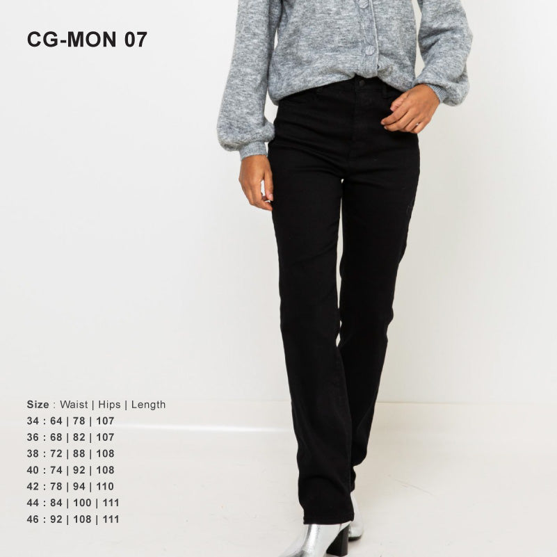 Celana Jeans Wanita-Straight And High Waist Jeans [CG-MON 07]