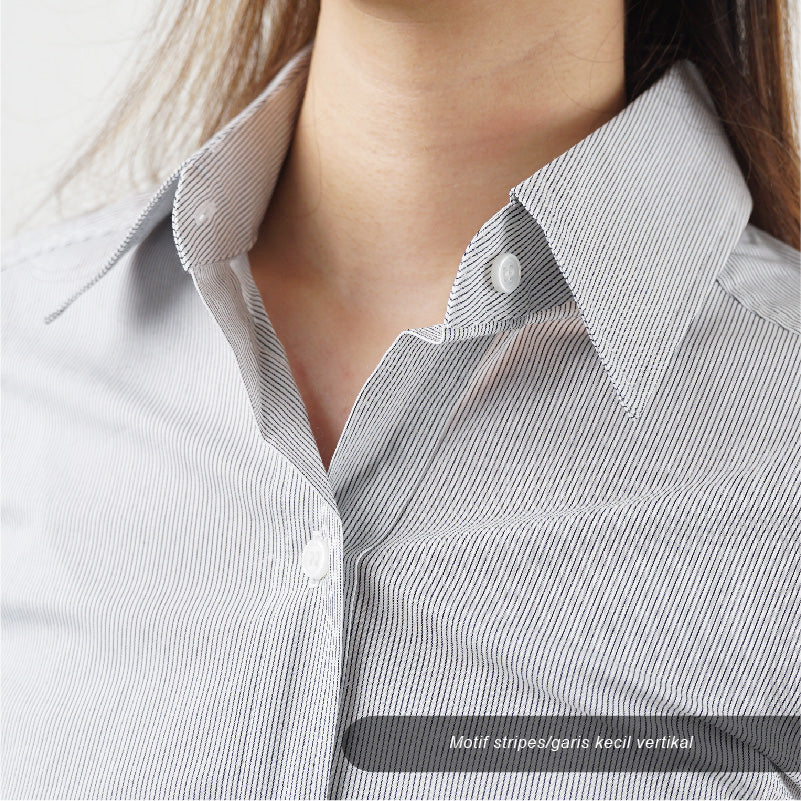 Kemeja wanita - Small stripe button blouse (CG-NYC 08)