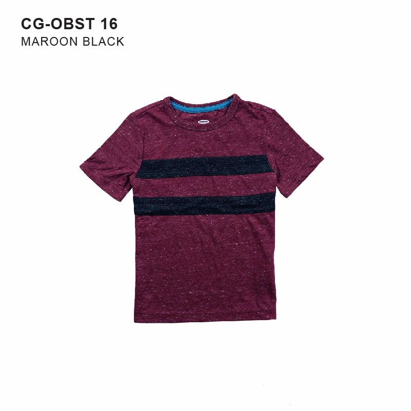 Kaos Anak Laki-Laki - Two Stripe Chest Boys Heathered Tee [CG-OBST 16]