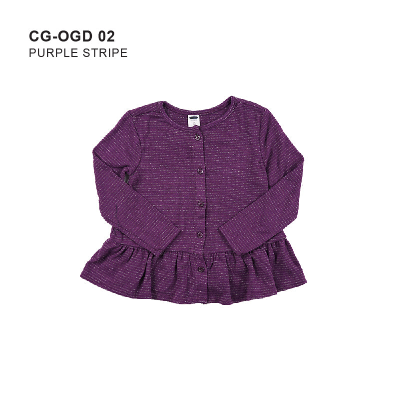 Dress Anak Perempuan - Peplum Stripe Dress Gliter Striped [CG-OGD 02]