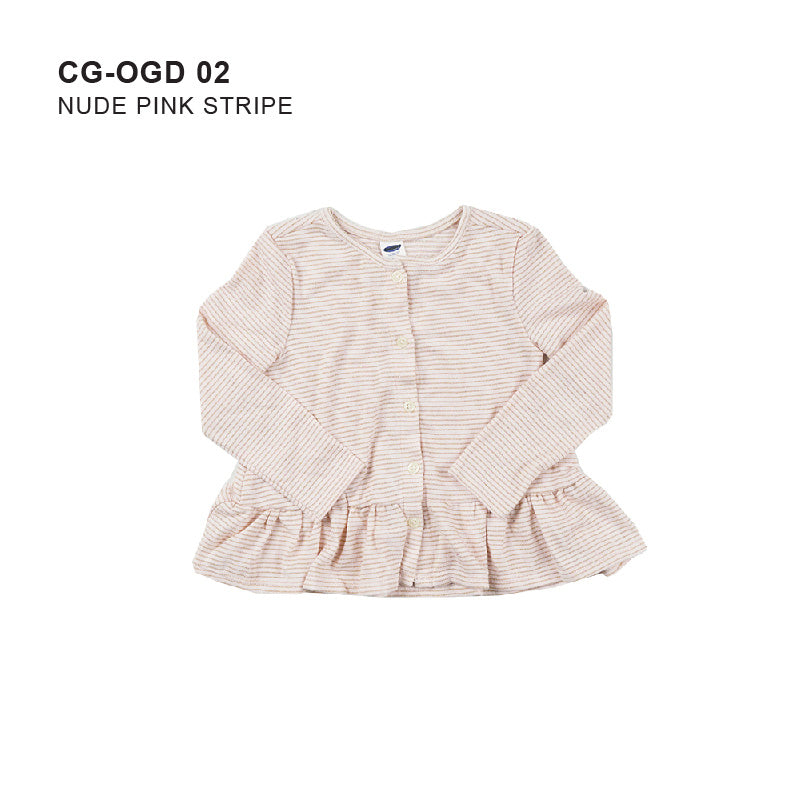 Dress Anak Perempuan - Peplum Stripe Dress Gliter Striped [CG-OGD 02]