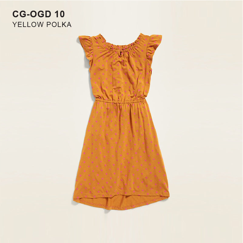 Dress Anak Perempuan - Flutter Dress Chinced Sleeve [CG-OGD 10]