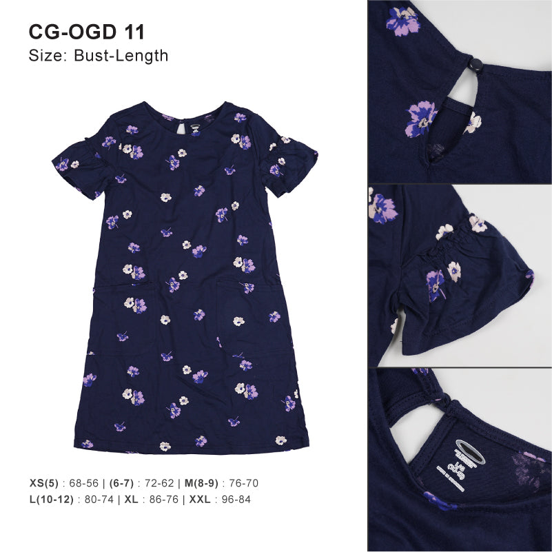 Dress Anak Perempuan - Double Pocket Printed Dress [CG-OGD 11]