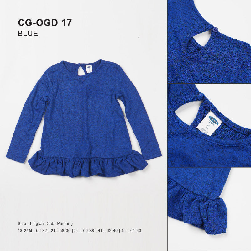 Dress Anak Perempuan - Ruffle Plush Knit Girls Dress [CG-OGD 17]