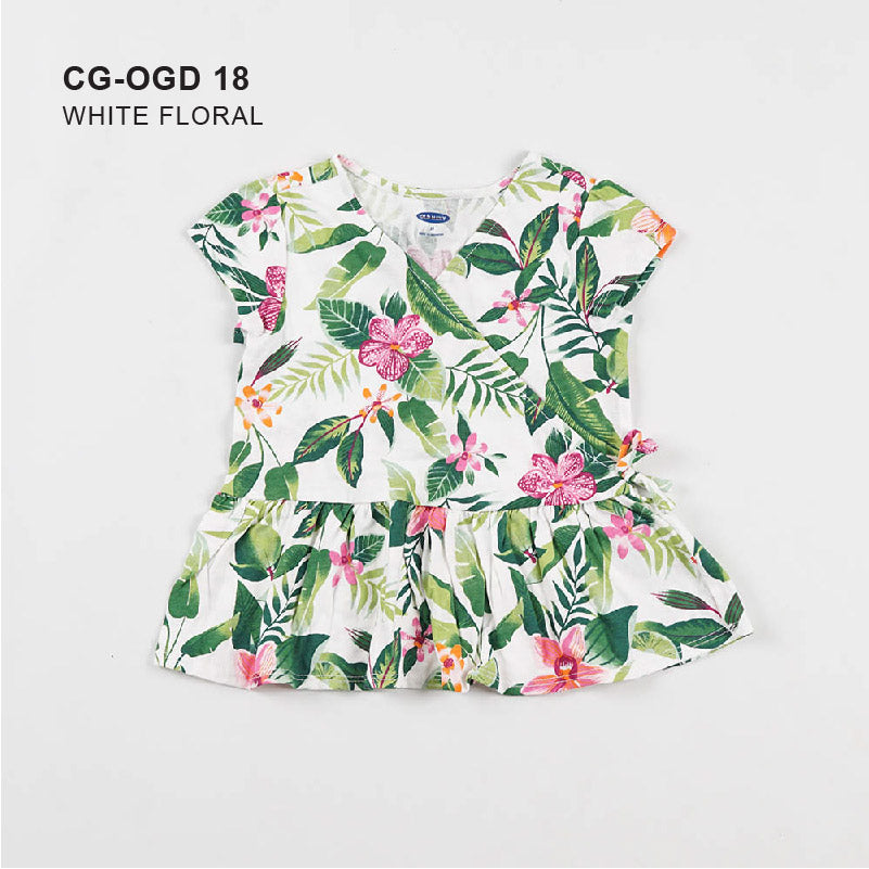 Dress Anak Perempuan - Wrap Peplum Hem Toddler Girls [CG-OGD 18]